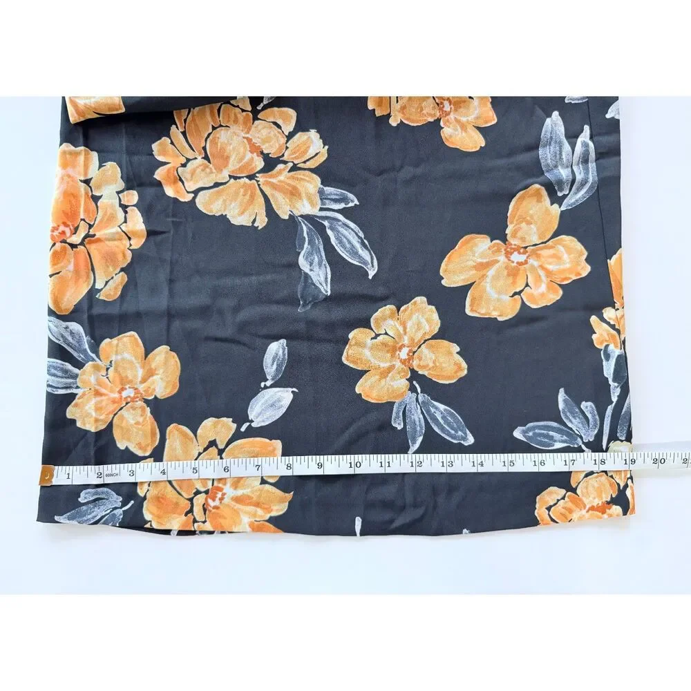 NWT Anthro Paper Crown Primrose Wide Leg Floral Pleated Pants in Blue & Yellow 8 - Picture 12 of 12